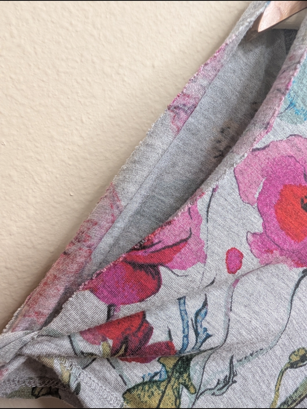 Rachel Rachel Roy Floral Top Size 1X Plus Gray Watercolor Botanical Print - Picture 2 of 8